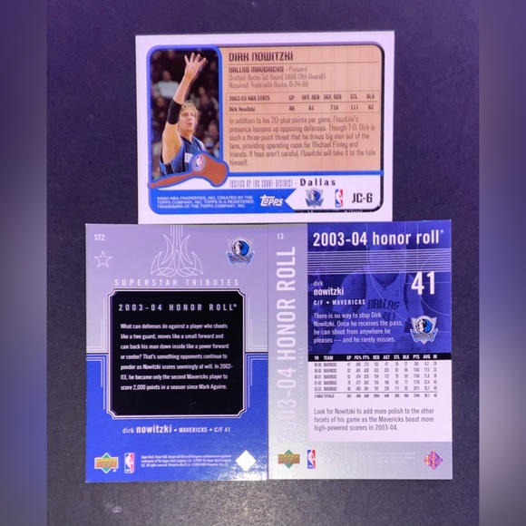 Dirk Nowitzi cards (3) 2003-2004 - Picture 2 of 2